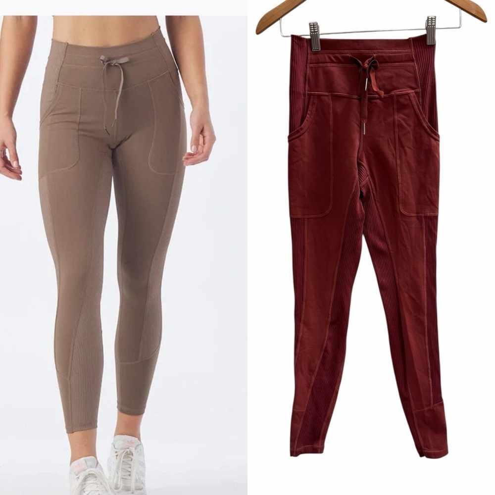 GLYDER Street Legging Burgundy Red Size XS
